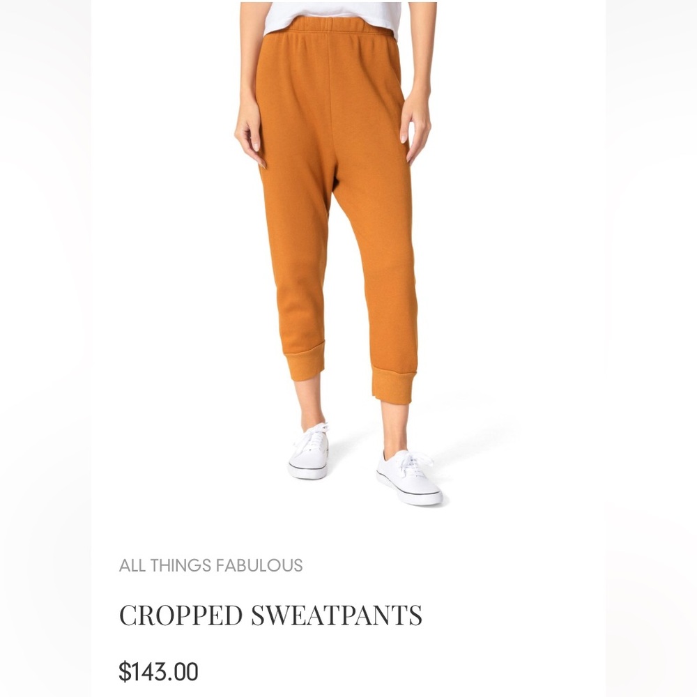 ALL THINGS FABULOUS ATF CROPPED SWEATPANTS Maple Size S